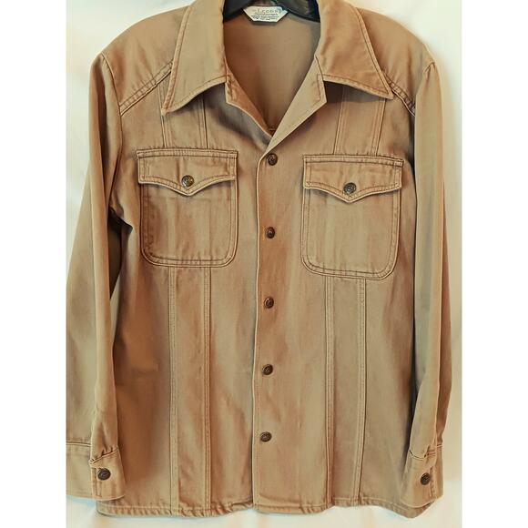 Vintage Mr. Leggs Western Style Tan Soft Brushed Cotton Jacket Size Small - Picture 1 of 8